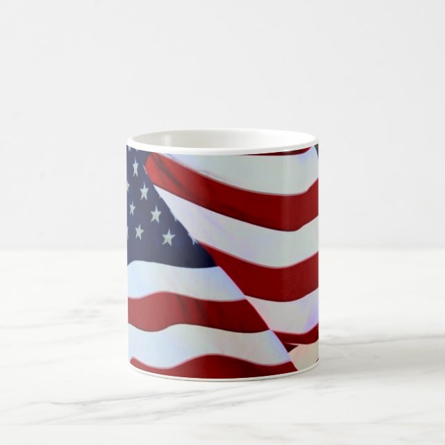 Amerikanska flagganmugg kaffemugg (Center)