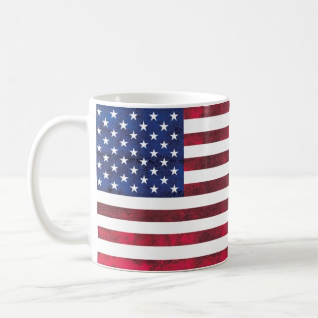 Amerikanska flagganmugg kaffemugg (Vänster)