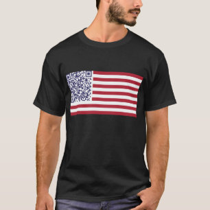 Amerikanska flaggannationalsången QR kodifierar T-shirt