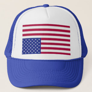 Amerikanska flaggannödsignalhatt truckerkeps
