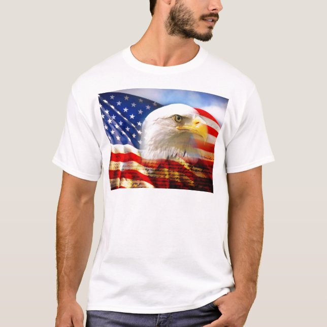 Amerikanska flagganörn t-shirt (Framsida)