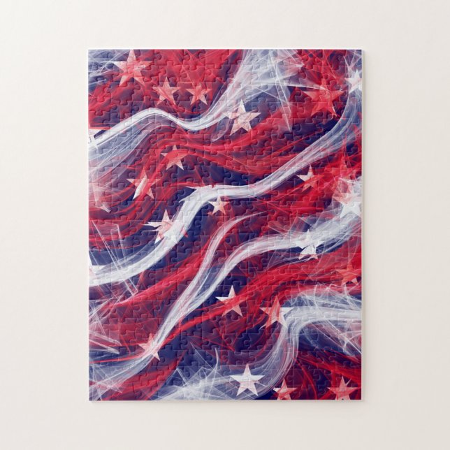 Amerikanska flagganpussel pussel (Vertikal)