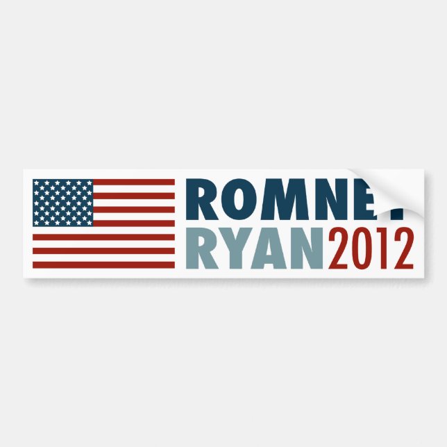 Amerikanska flagganRomney-Ryan bildekal 2012 (Framsidan)