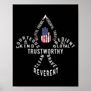 Amerikanska flaggans scoutlag  poster