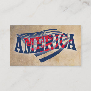 Amerikanska flaggansjälvständighet visitkort