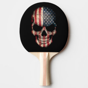 Amerikanska flagganskalle pingisracket