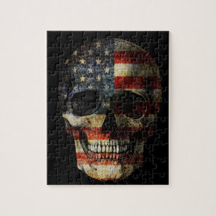 Amerikanska flagganskalle pussel