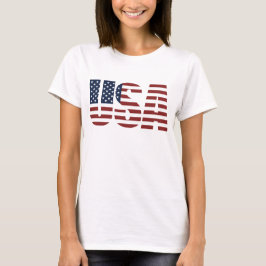 Amerikanska flagganskjortakvinna USA patriotiska Tee Shirt