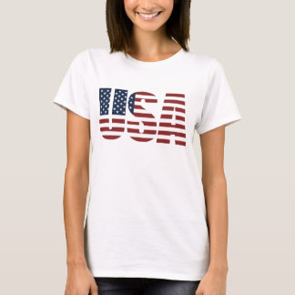 Amerikanska flagganskjortakvinna USA patriotiska Tee Shirt