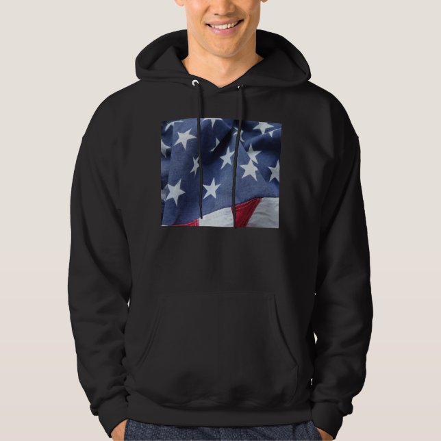 Amerikanska flagganstjärnamanar hoodie (Framsida)
