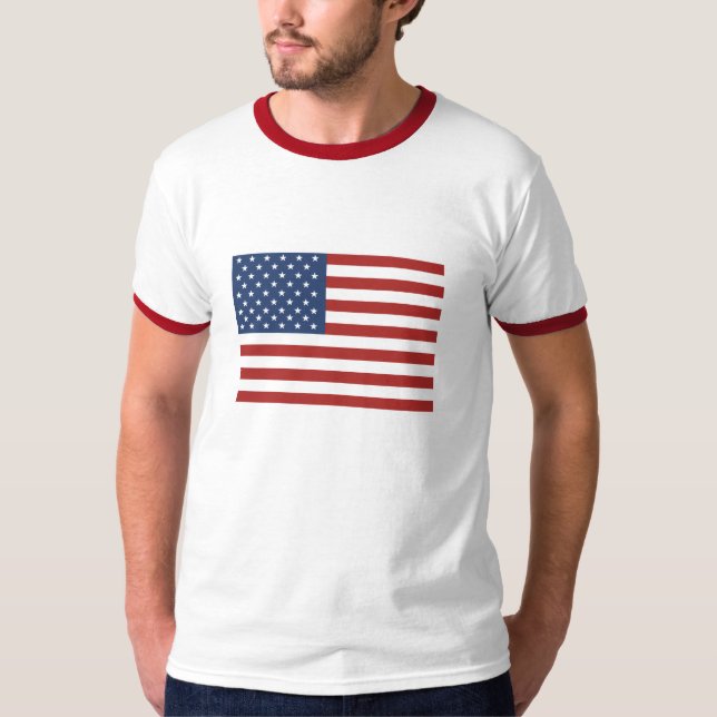 Amerikanska flaggant-skjorta t-shirt (Framsida)