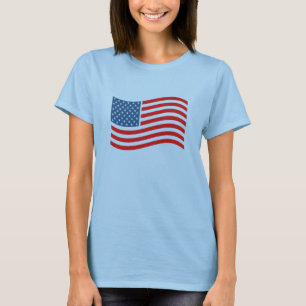 Amerikanska flaggant-skjorta t-shirt