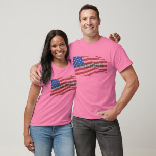 Amerikanska flaggant-skjorta t-shirt