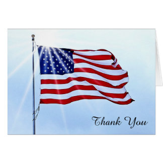 Amerikanska flaggantack hälsningskort