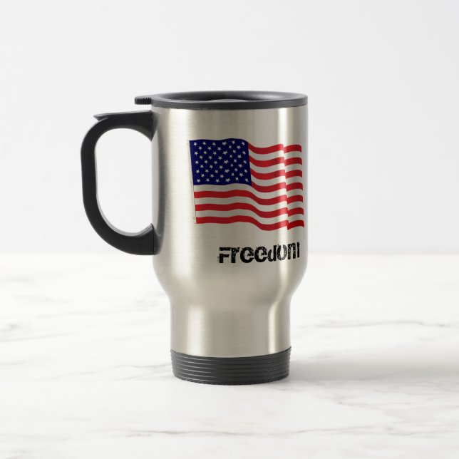 Amerikanska flaggantravel mug resemugg (Vänster)