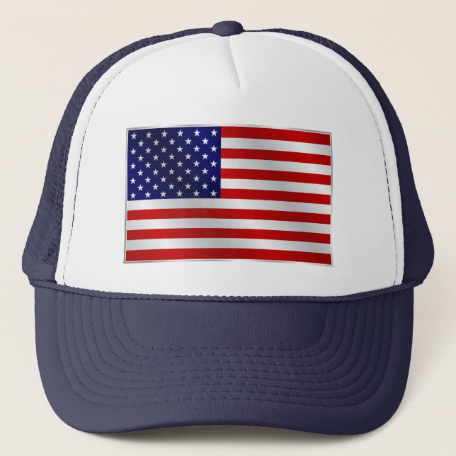 Amerikanska flaggantruckerkeps keps (Framsida)