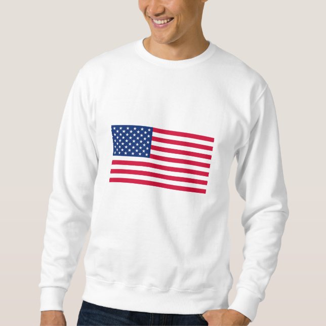 Amerikanska flagganTshirt Lång Ärmad Tröja (Framsida)
