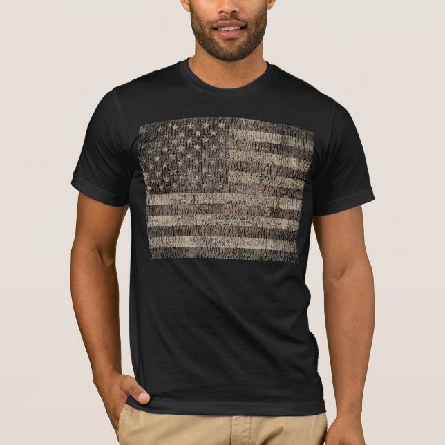 Amerikanska flagganvintage 9 tee (Framsida)
