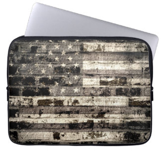 Amerikanska flagganvintage laptop fodral