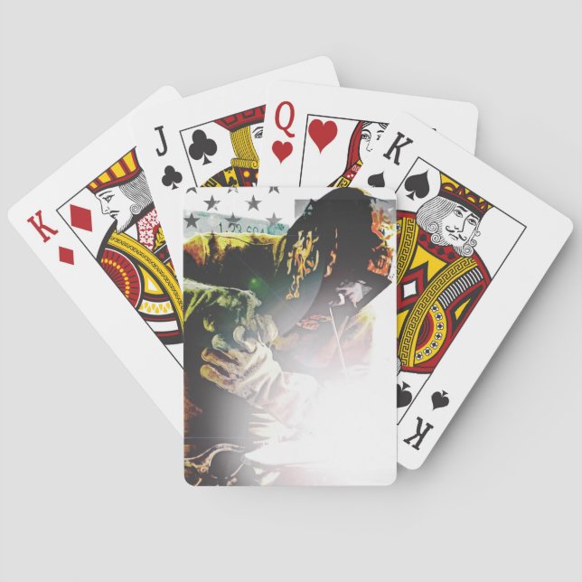 Amerikanska flagganWelder Casinokort (Baksidan)