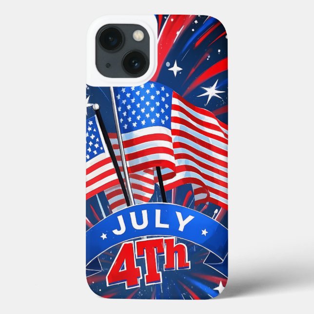 Amerikanska Flaggor 4 juli (Baksida)