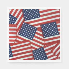 Amerikanska flaggor 4 juli pappersservett