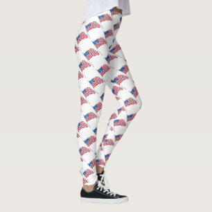 Amerikanska Flaggor Leggings