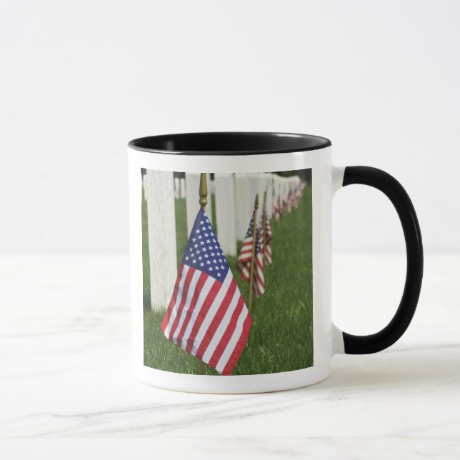 Amerikanska flaggor på gravar av amerikanska veter mugg (Höger)