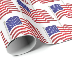 Amerikanska flaggor presentpapper