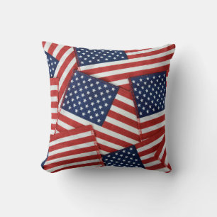 Amerikanska flaggorna kudde