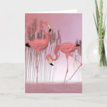 Amerikanska Flamingo-matchade tackkort