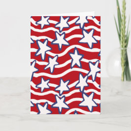 Amerikanska flytande Stars och stripes Kort