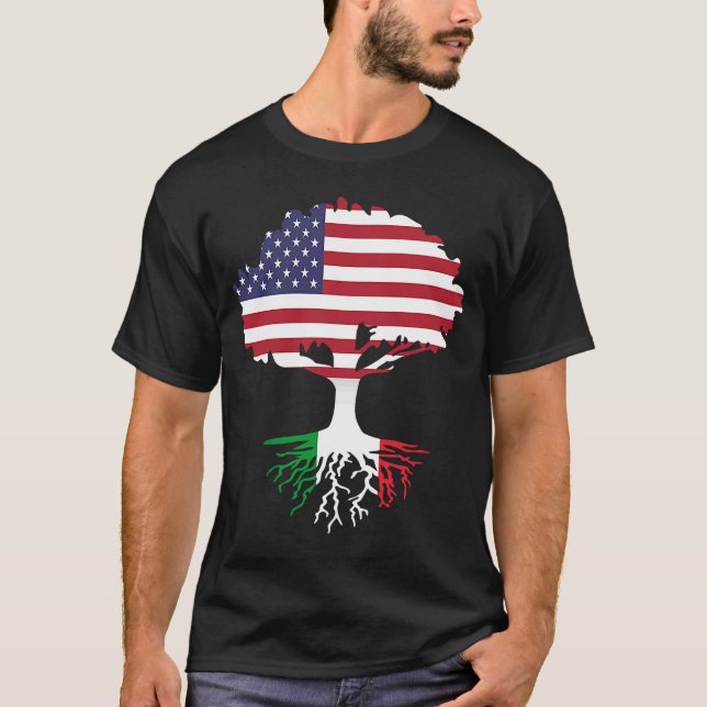 Amerikanska födda italienska rötter Amerika som od T Shirt (Framsida)