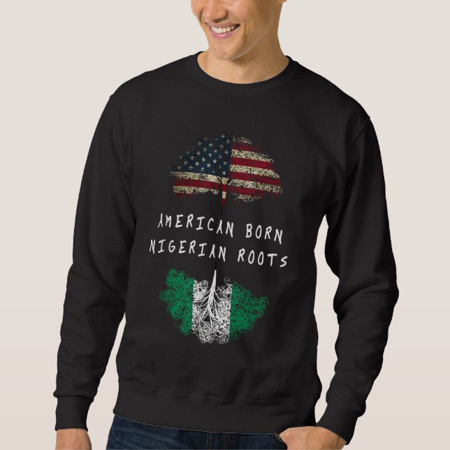Amerikanska födda nigerianska rötter lång ärmad tröja (Framsida)