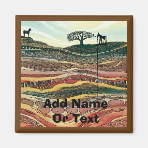 Amerikanska folkliga Stil Oil Rige Magnet