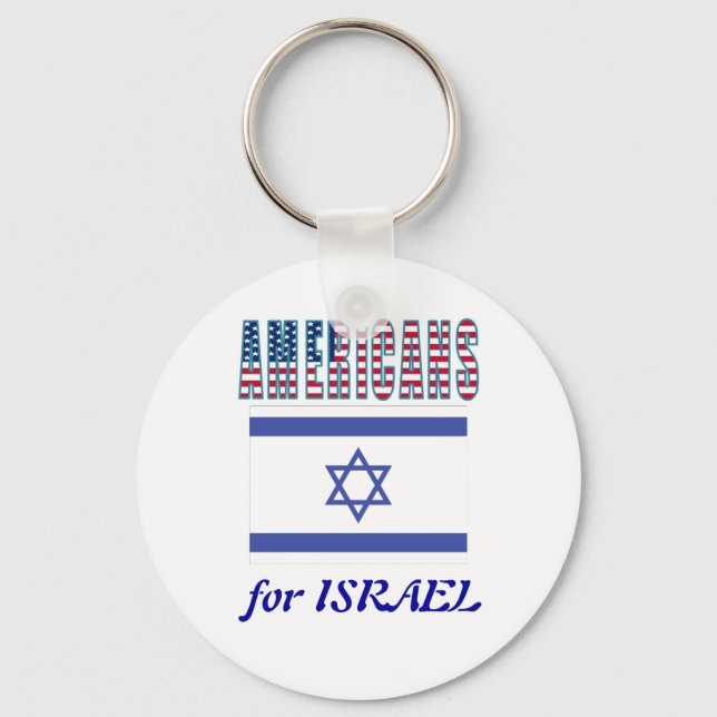 Amerikanska för Israels nyckelkedja Nyckelring (Framsida)