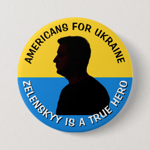 Amerikanska för Ukraina Stöd för Zelenskyy Knapp