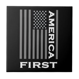 Amerikanska först amerikanska Flagga Kärlek, USA T Kakelplatta