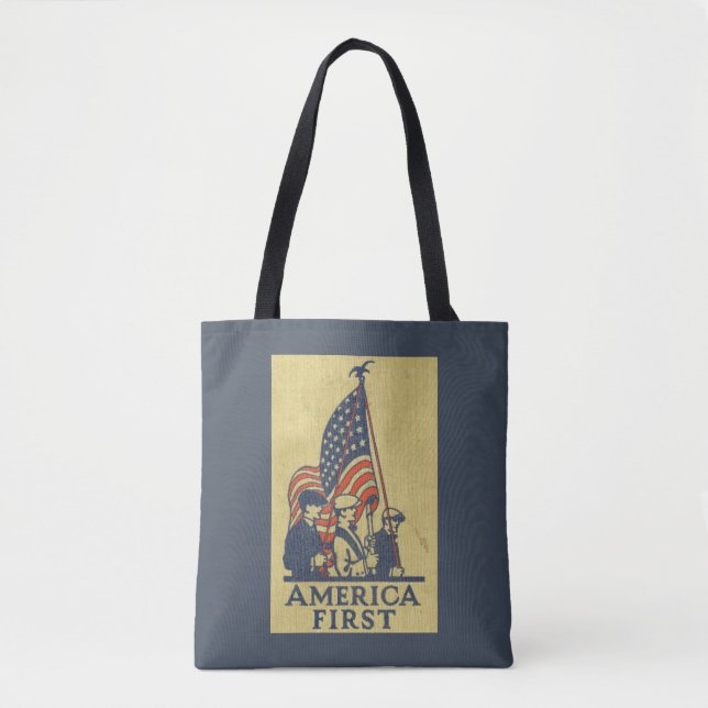 Amerikanska först-patrioterna Amerikanska Flagga V Tygkasse (Framsida)
