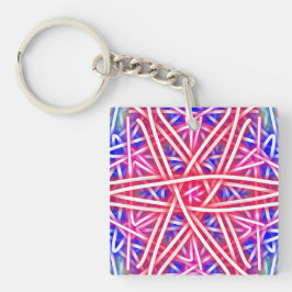Amerikanska först Red Star Patriotic Keychain