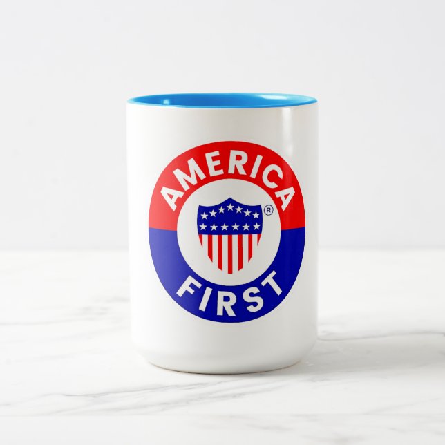 Amerikanska första kommittén Två-Tonad mugg (Center)