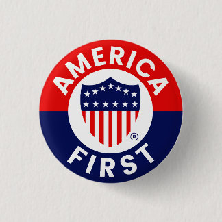 Amerikanska första utskottet Kampanj Badge Knapp