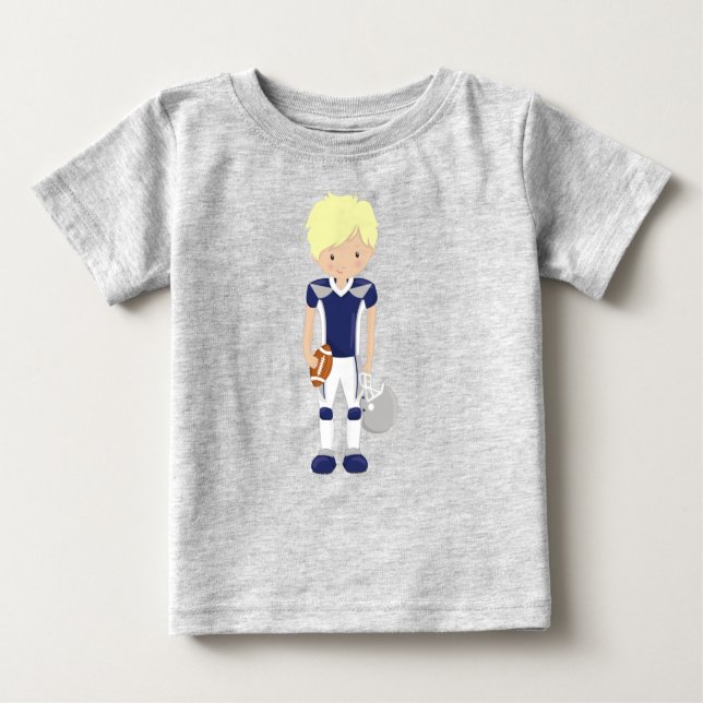 Amerikanska fotbollen, Blond Hair, Cute Boy, Rugby T Shirt (Framsida)