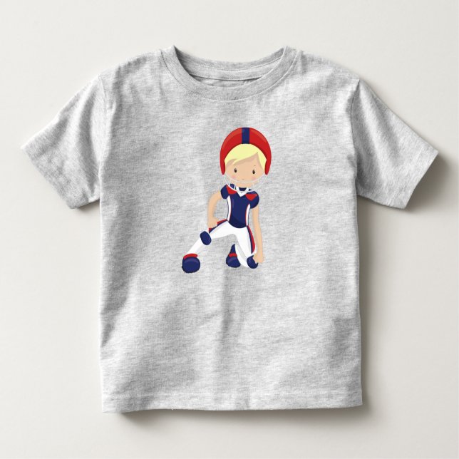 Amerikanska fotbollen, Cute Boy, Blond Hair, Rugby T Shirt (Framsida)