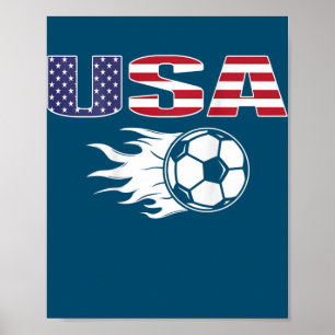 Amerikanska fotbollen Fläkt Jersey USA flagga Poster