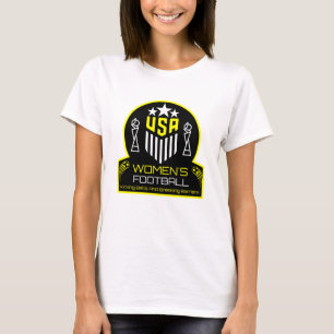 Amerikanska fotbollen för kvinnor t shirt