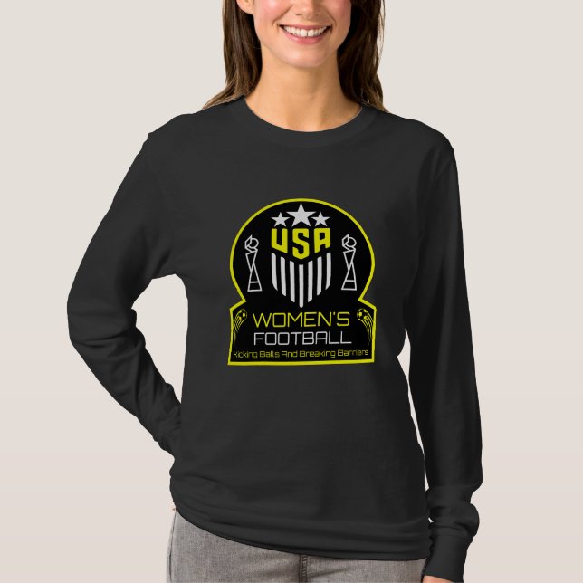 Amerikanska fotbollen för kvinnor t shirt (Framsida)