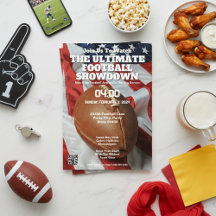 Amerikanska fotbollen "Gå med oss bevaka" inbjudan