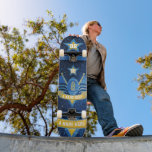 Amerikanska fotbollen Jersey Färg Blue Guld Glitte Mini Skateboard Bräda 18,5 Cm<br><div class="desc">Blått och guld! Den amerikanska fotbollen fläkt kommer att kärlek denna faux glitter-design med fullt anpassade textmallar för två jersey-nummer och två idrottsmans namn. Stödja ditt favoritteam med höft,  trendig,  konstnärliga varor.</div>