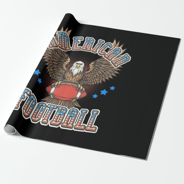 Amerikanska fotbollen USA flagga Presentpapper (Utrullad)